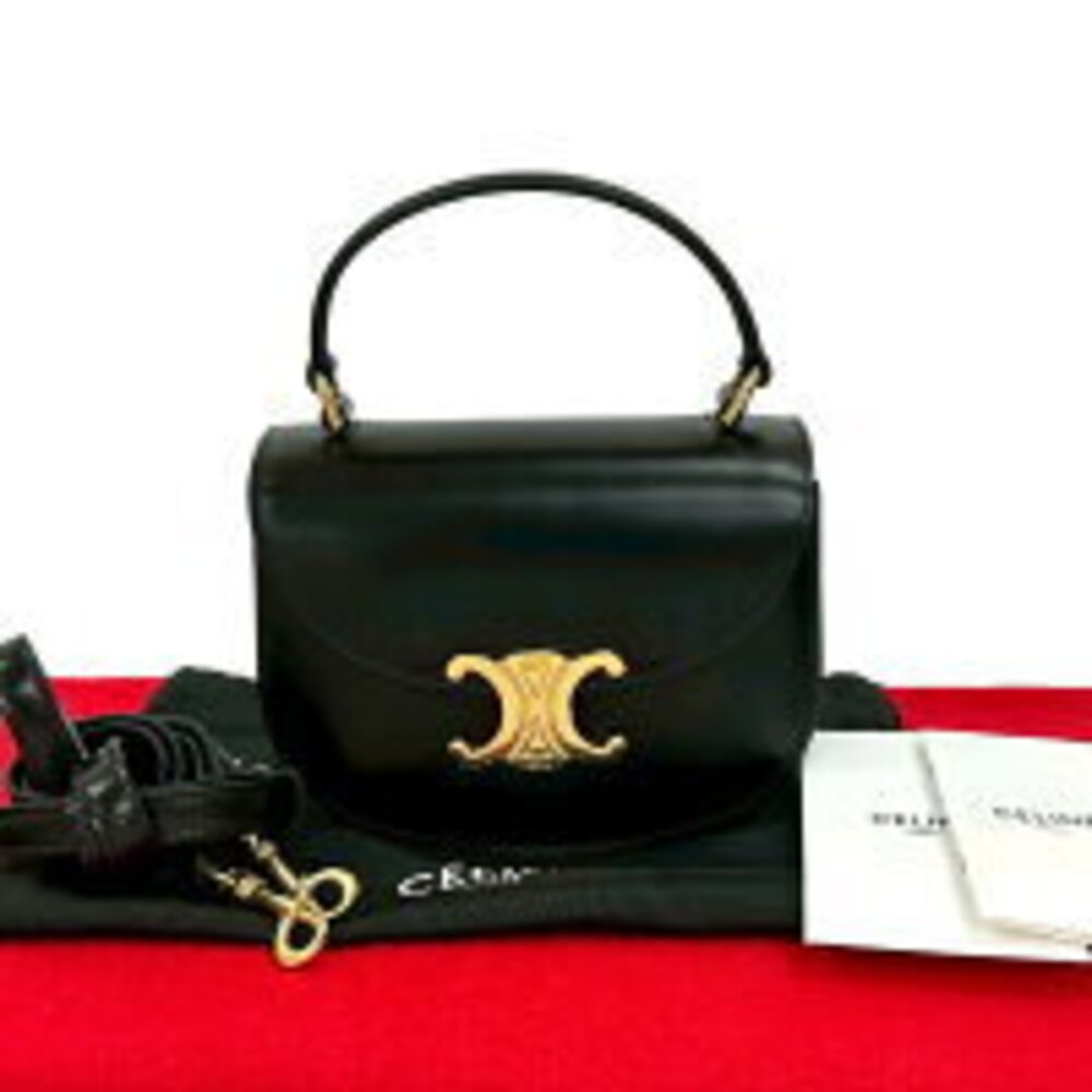 CELINE Buzas Claire calf leather handbag shoulder black